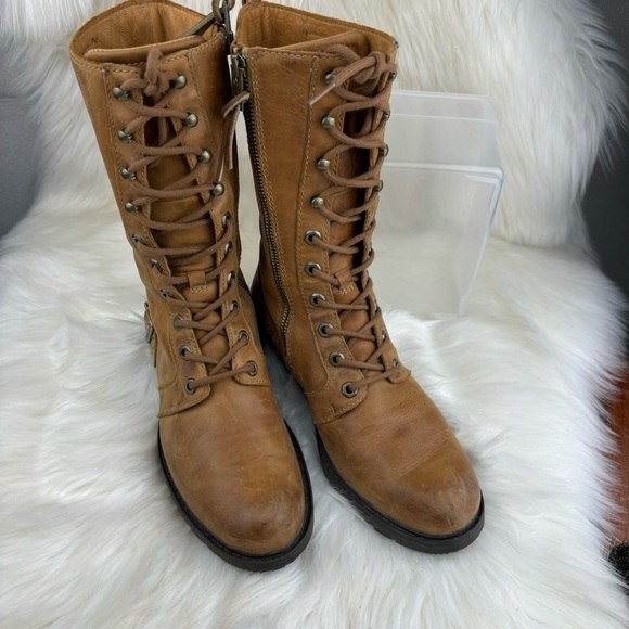 TIMBERLAND CHARLES TALL LACE UP BOOTS WITH ZIPPER SIZE 7 WOMAN - Picture 1 of 16